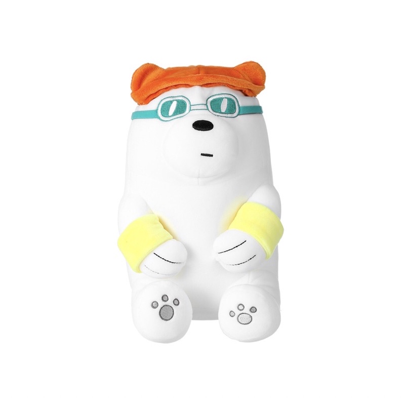 Jual BONEKA MINISO SITTING PLUSH TOY WE BARE BEARS VACATION HOODIE