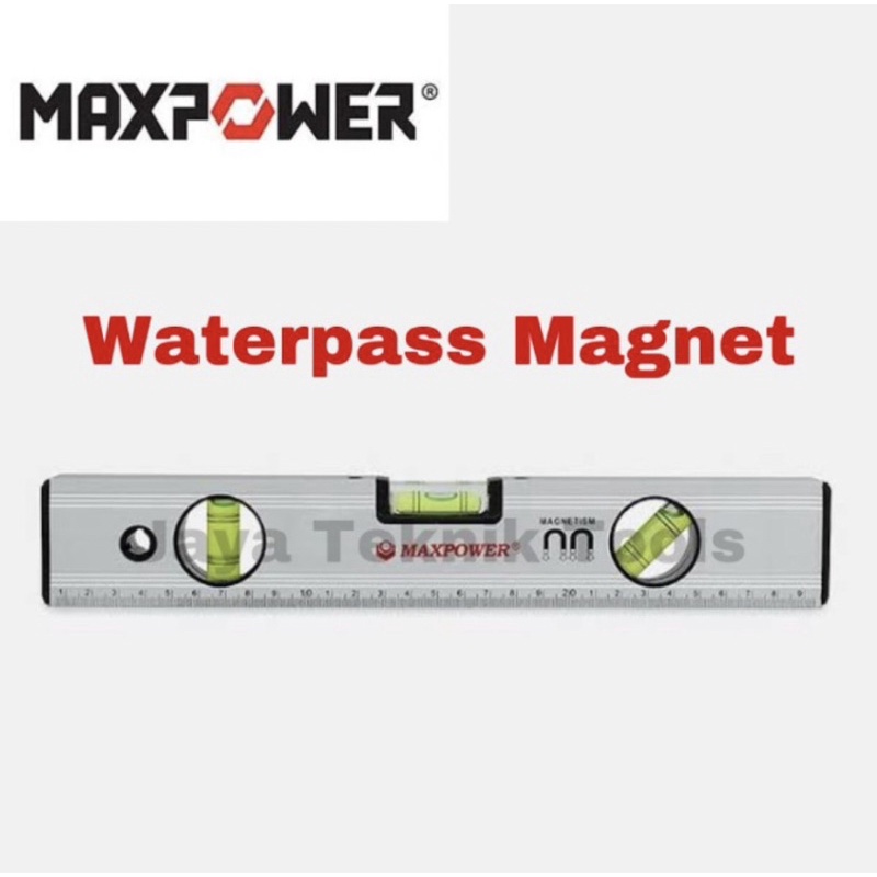 Jual Waterpass Magnet Aluminium Maxpower Alat Ukur Level Pengukur Aluminum 40 Cm 16