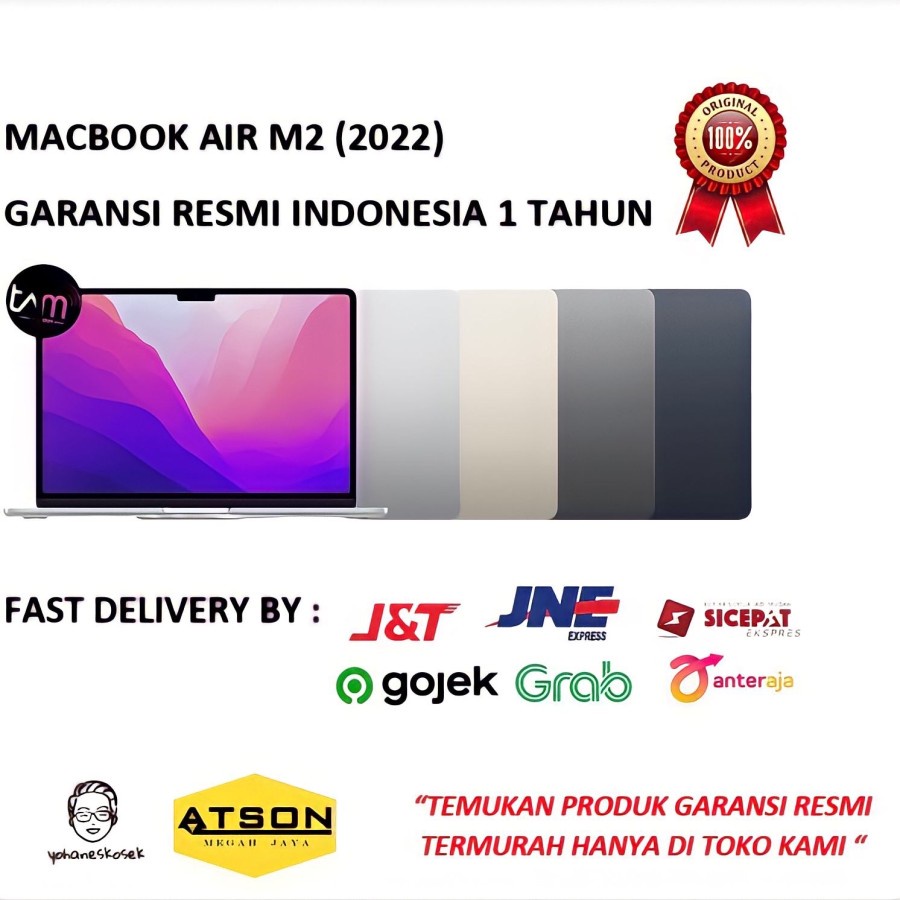 Jual MACBOOK AIR M2 2022 GARANSI RESMI INDONESIA | Shopee Indonesia