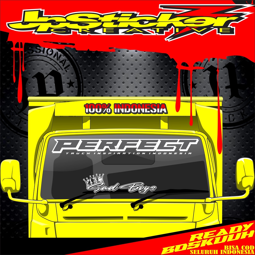 Jual STICKER KACA+BAWAH+ MANUKAN ATAS CABIN MURAH (1 PAKET ISI 3 ...