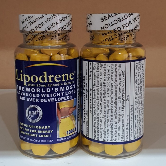 Jual Lipodrene Yellow Tech Pharma 100 CT Fat Burner Suplemen Fitnes USA Shopee Indonesia