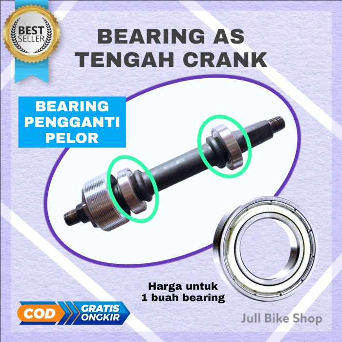 Jual Bearing as tengah pedal sepeda crank pengganti pelor klahar