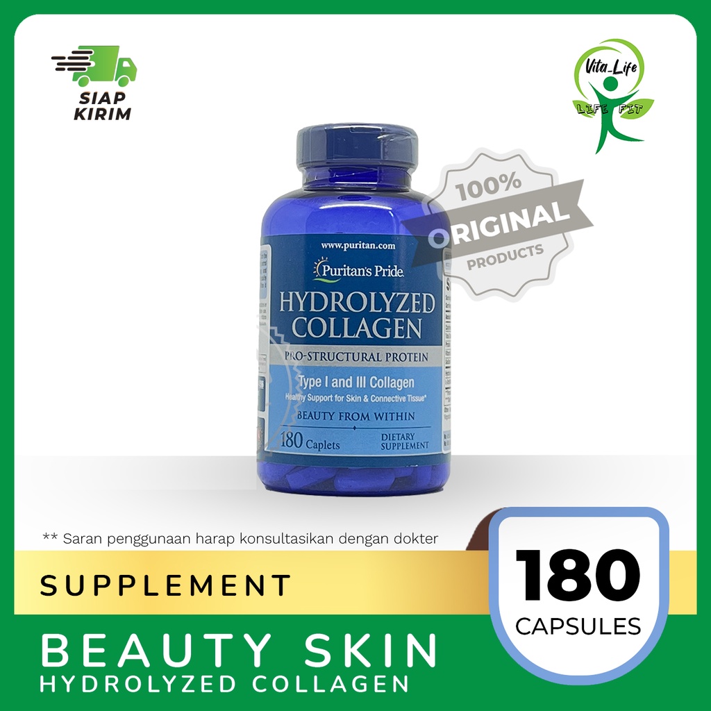 Jual Puritans Pride Puritan Pride HYDROLYZED COLLAGEN Type I & III