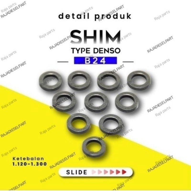 Jual (10PCS) shim selenoid shim Injector type Denso Shim Injector B24 ...