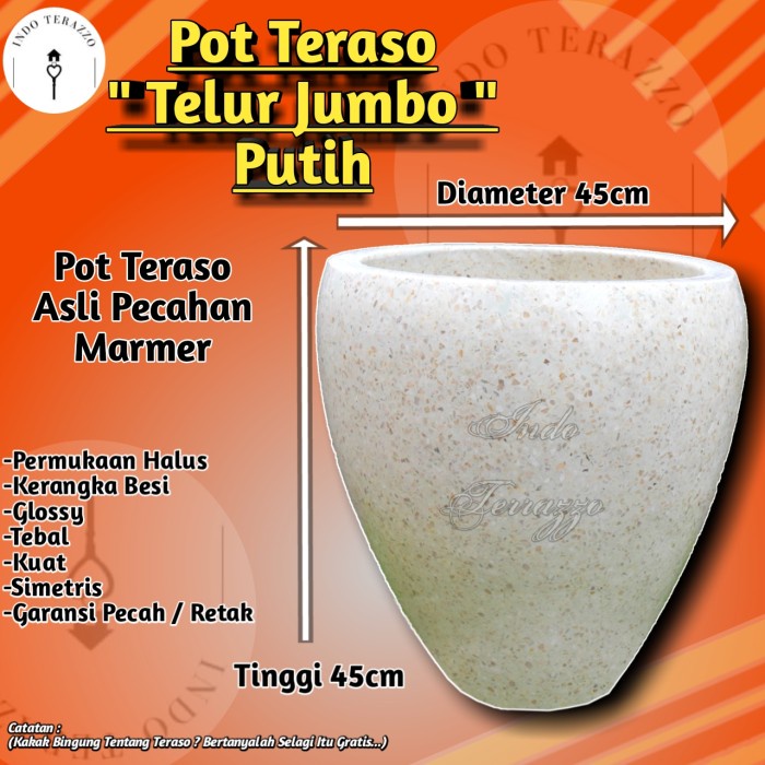 Jual Indo Terazzo Pot Bunga Keramik Air Tanaman Teraso Marmer Tipe