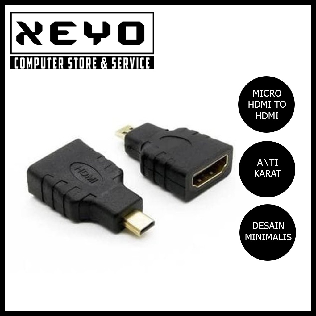 Jual Converter Micro HDMI Male to HDMI Female Standart Gender Changer