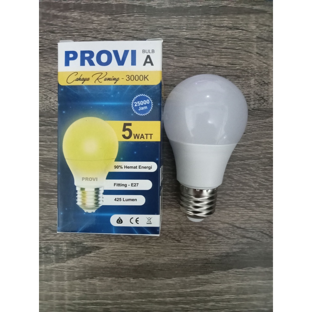 Jual LAMPU LED PROVI BULB A | 3-9 WATT | KUNING | ORIGINAL | Shopee ...