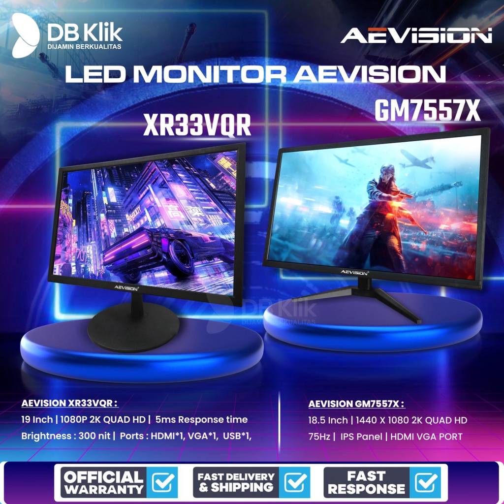 Jual LED Monitor AEVision GM7557X 18.5