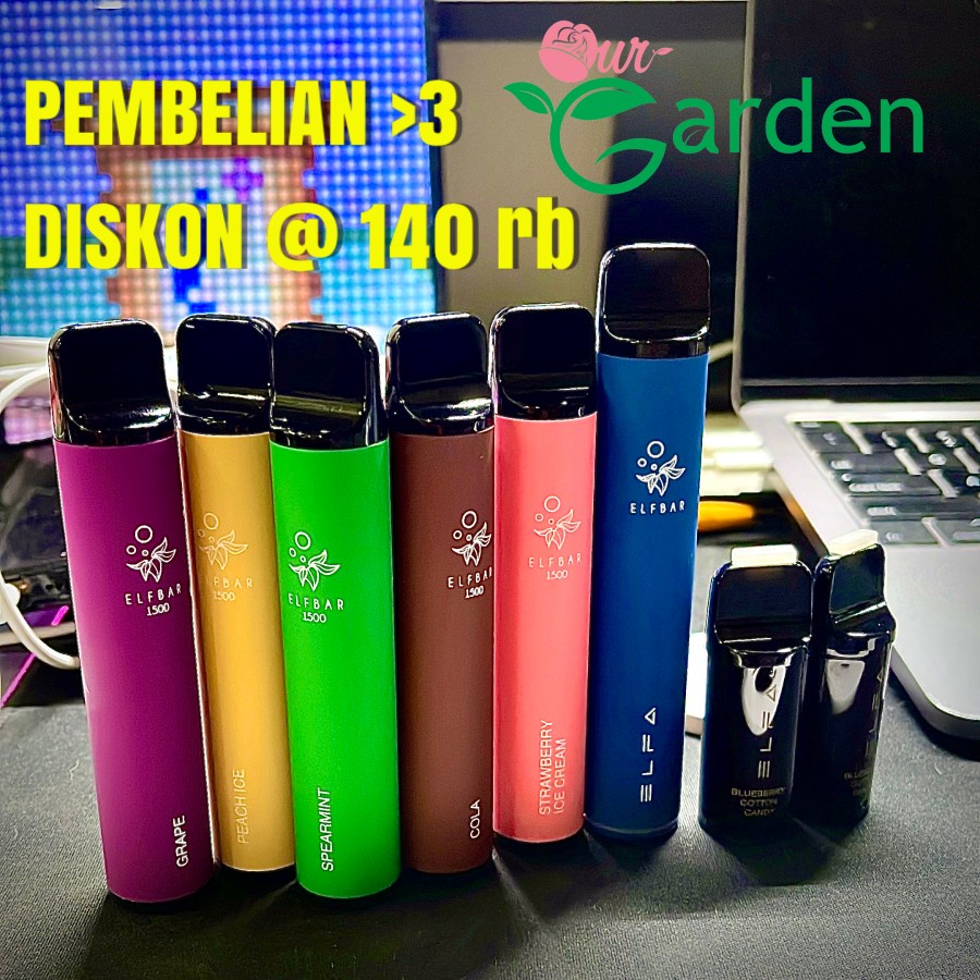 Jual Elfbar Elf Bar 1500 Disposable Vape / Pod / E-Cigarette Sekali ...