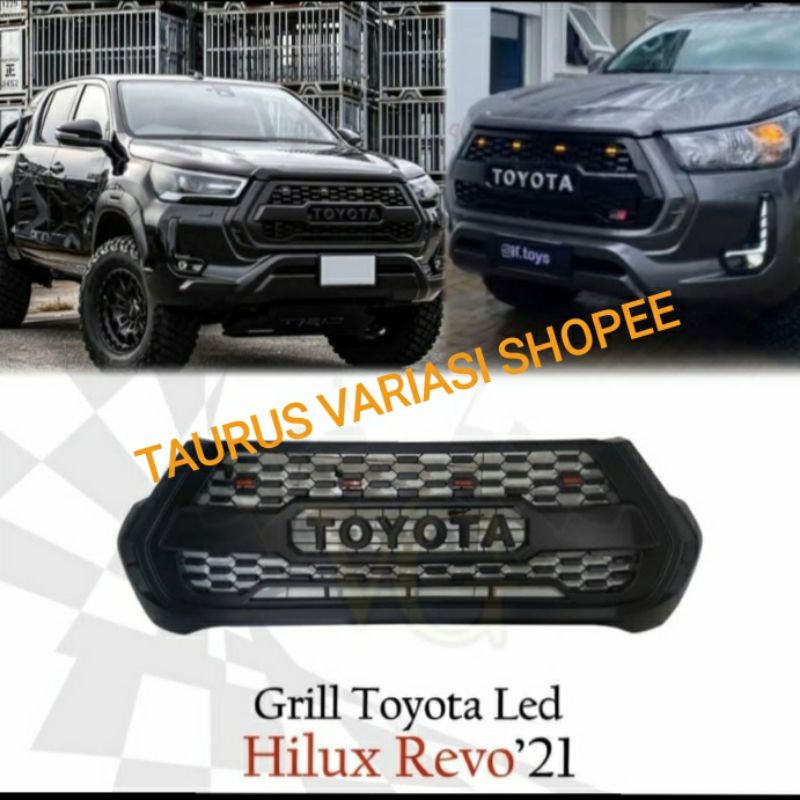 Jual Grill Grille Bumper Depan Toyota Hilux Revo Plus Led