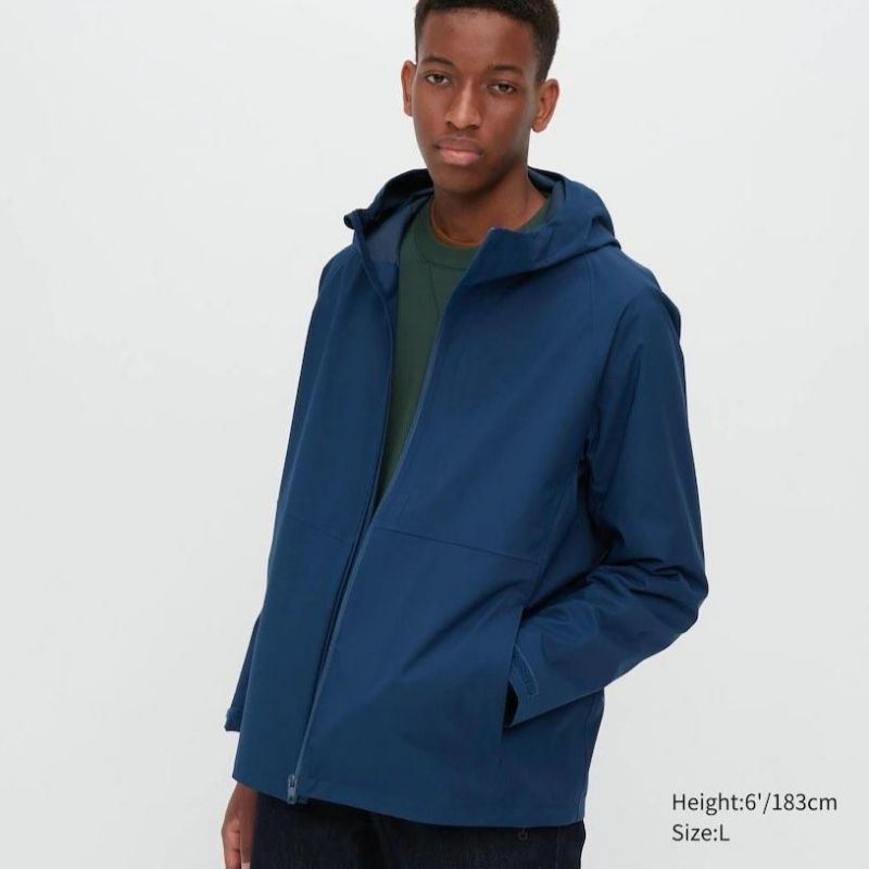 Blue store uniqlo jacket