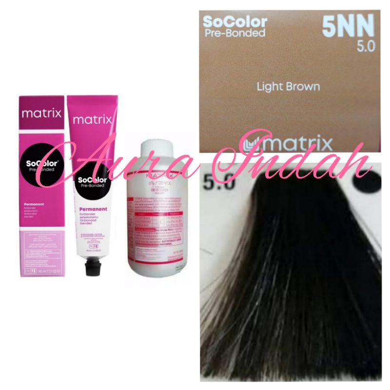 Jual MATRIX SOCOLOR NO. 5.0 / 5NN LIGHT BROWN DAN OXYDANT 135ML ...