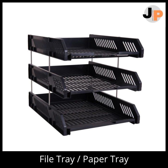 Jual Rak File Tray Rak Penyimpan Dokumen 3 Tingkat Plastik Rak Kertas ...