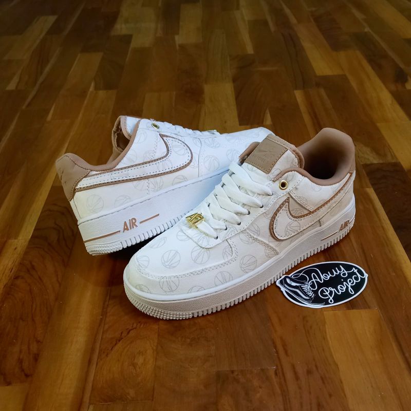 Jual Air Force 1 07 Low Lux White Gold Shopee Indonesia