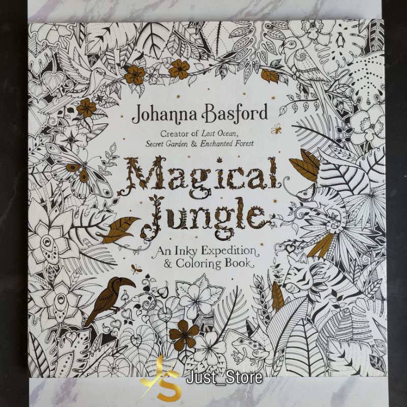 Jual MAGICAL JUNGLE - Johanna Basford - Adult Coloring Book IMPORT