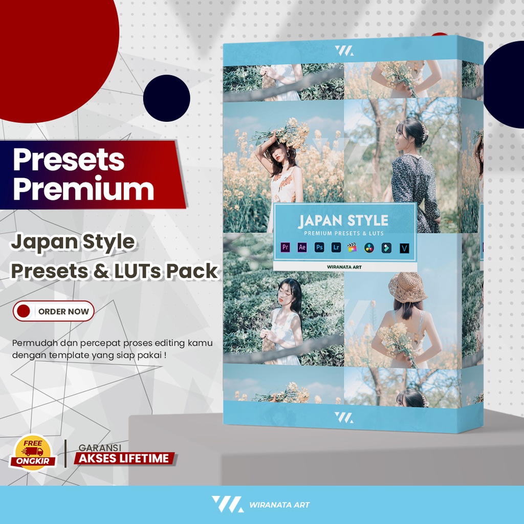 Jual Japan Style Premium Presets Lightroom Foto dan Video LUT LUTs VN Android IOS & PC