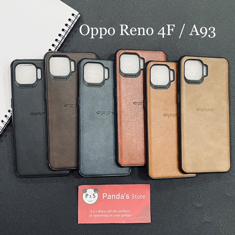 Jual Leather Case Oppo Reno 4F / A93 Softcase Kulit Elegan Casing Slim ...