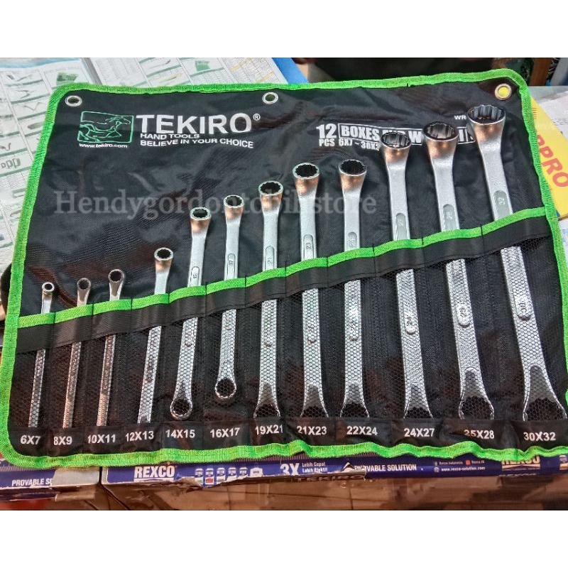 Jual KUNCI RING SET 12 PCS 632 mm TEKIRO / BOX BOXES END WRENCH SET