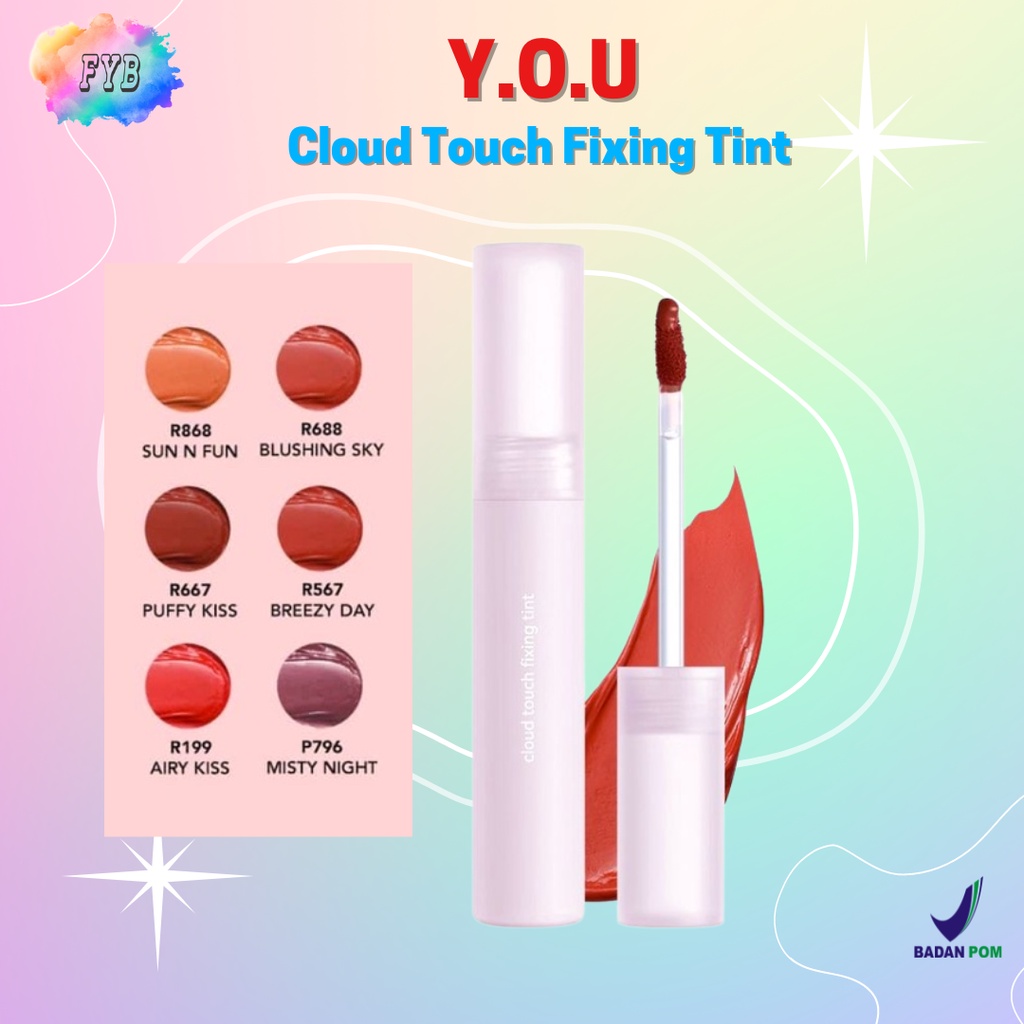 Jual YOU Cloud Touch Fixing Lip Tint Soft Velvet Finish Lip Stain