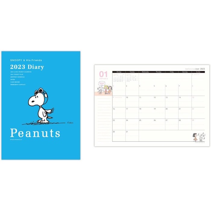 Jual Agenda Snoopy Planner 2023 Size A5 / A6 Hallmark Peanuts Monthly ...