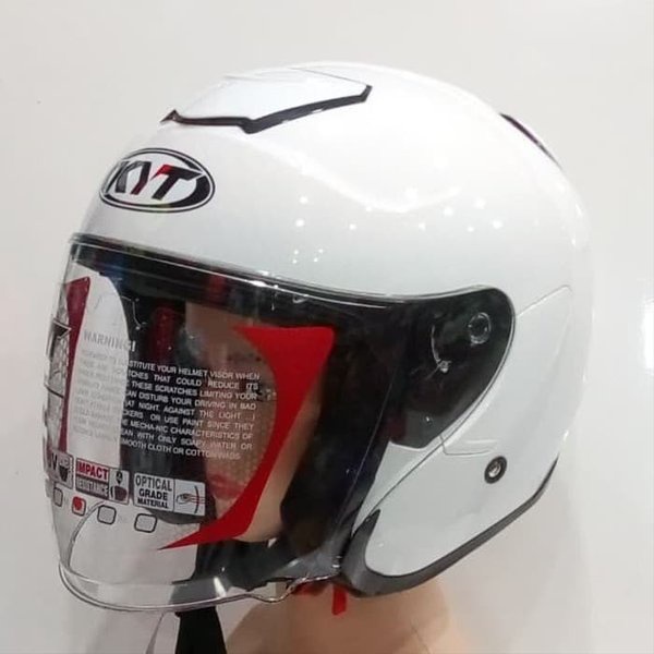 Jual Helm Kyt Kyoto Putih Glosi Original Tj0472 Shopee Indonesia