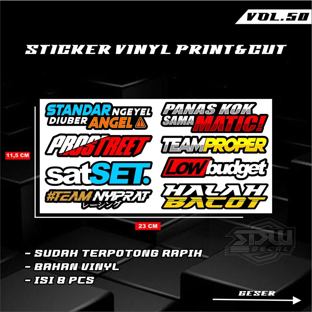 Jual Sticker Racing Pack Print & Cut Stiker Motor Setiker Motor 40/55 ...