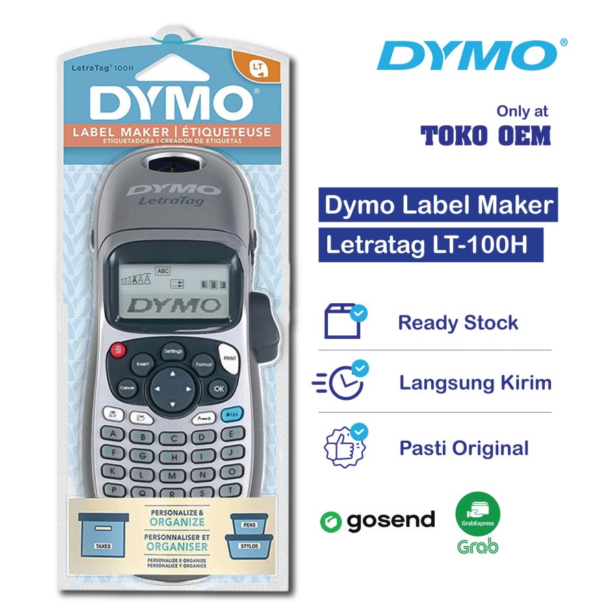 Jual DYMO LetraTag LT100H Handheld Label Maker Office Shopee Indonesia