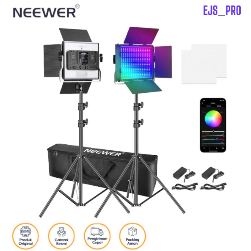Jual Lampu Neewer 660 RGB 2 Paket RGB LED Video Light | Shopee Indonesia
