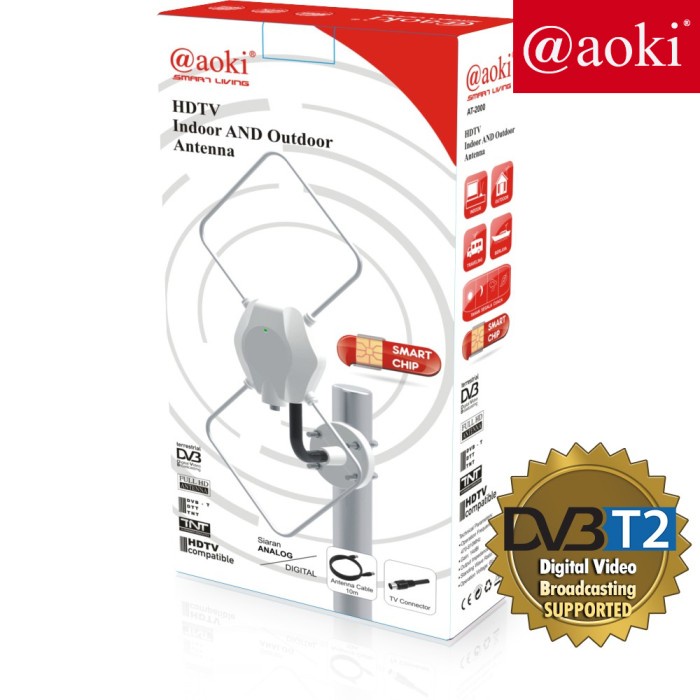 Jual ANTENA TV DIGITAL ANTENA TV DIGITAL LUAR DALAM INDOOR OUTDOOR AOKI ...