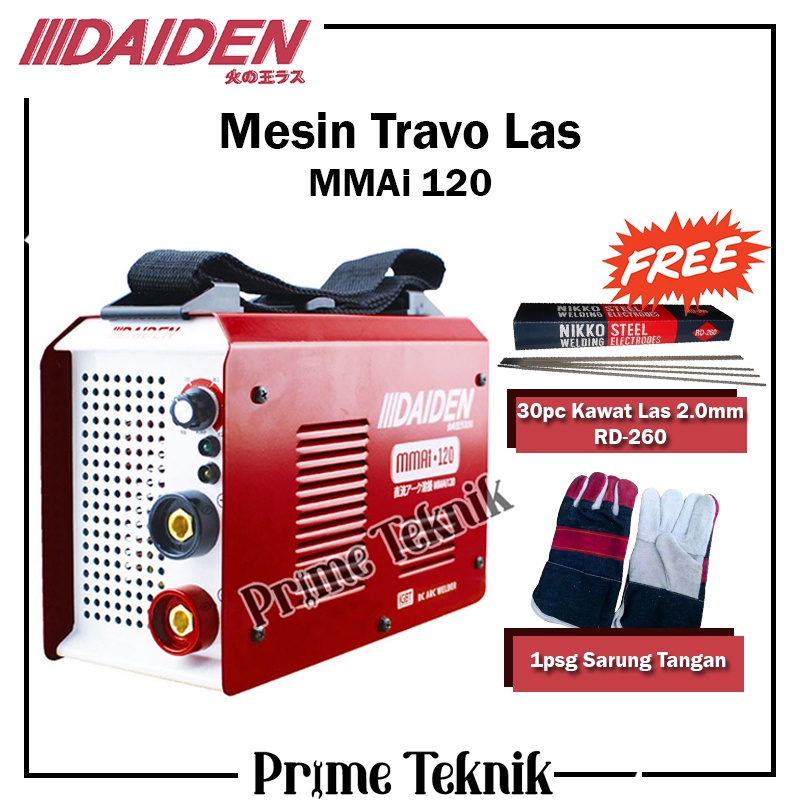 Jual Mesin Travo Las Listrik MMAi 120 Daiden Welding Inverter Machine ...