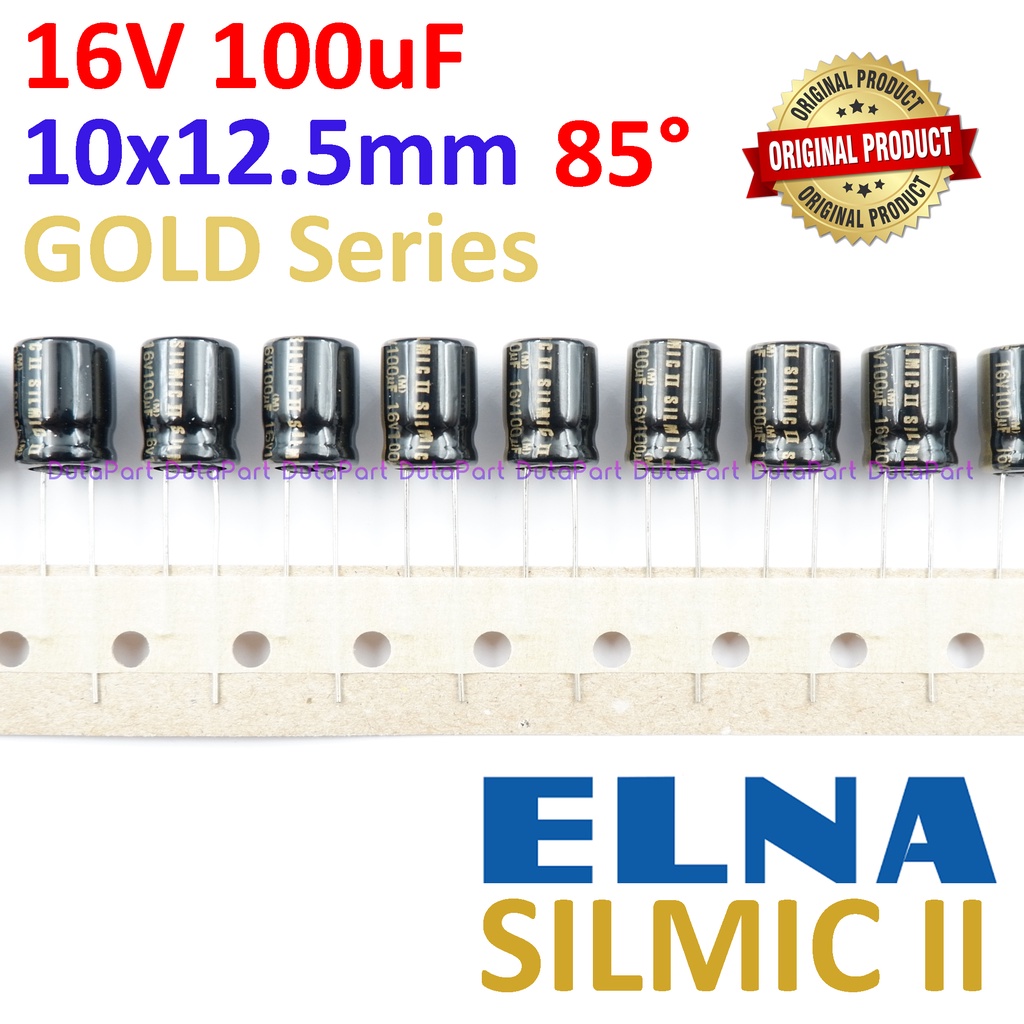 thumbnail interactive-video image 1 of ELNA RFS SILMIC II Audio Capacitor – 100uF 16V 10x12.5mm 85°C Radial (4 Pcs) #BP 1 of 5