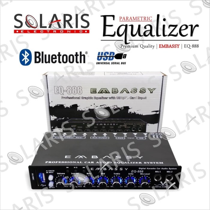 Jual PARAMETRIC EQUALIZER PREAMP KARAOKE EMBASSY EQ888 BLUETOOTH