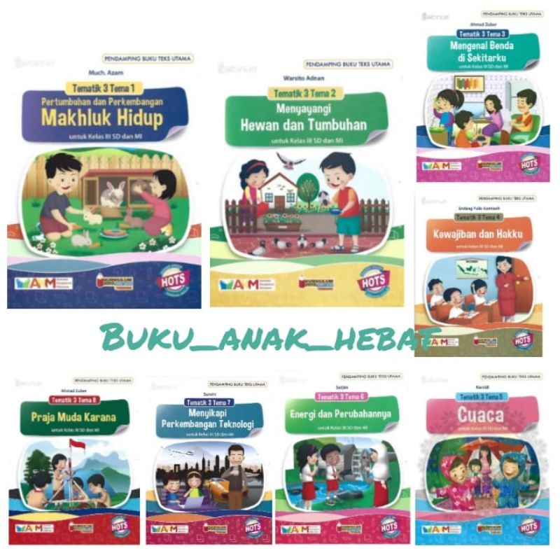 Jual Buku Tematik SD Kelas 3 Tema 1 2 3 4 5 6 7 8 AkM - Hots Platinum ...