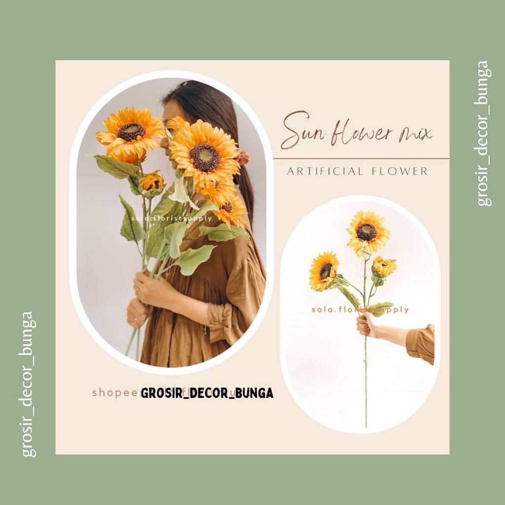 Jual [TT] SUN FLOWER MIX ARTIFICIAL BUNGA MATAHARI SUNFLOWERS ...