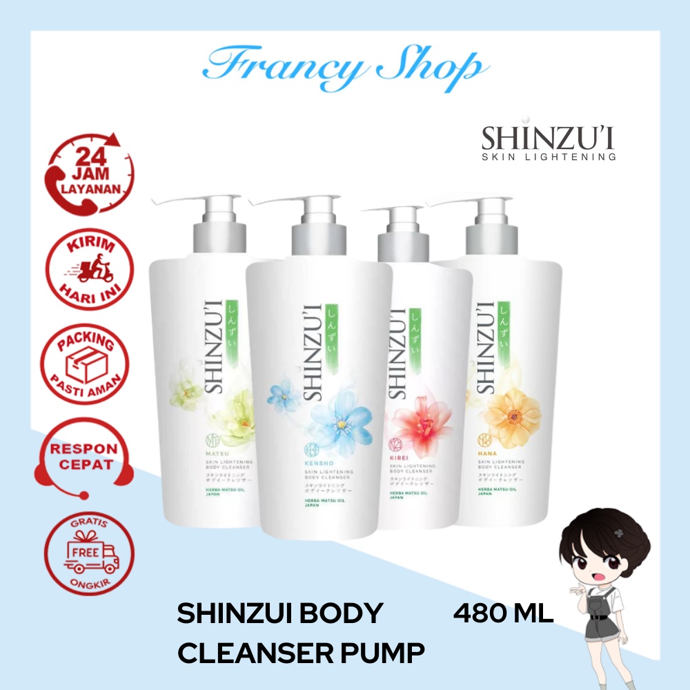 Jual Shinzui Body Cleanser Pump 480 Ml Matsu Kensho Hana Kirei Shopee Indonesia