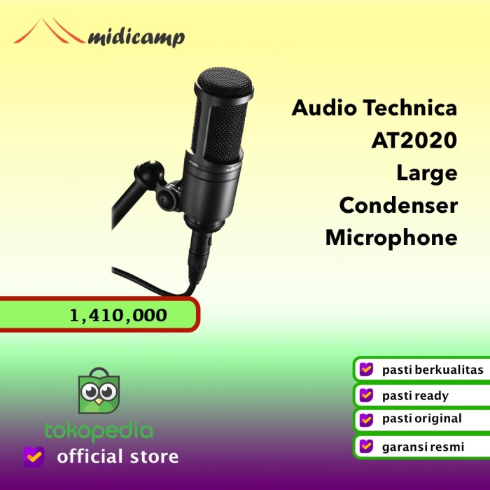 Jual MIC CONDENSER AT2020 AUDIO TECHNICA FOR RECORDING ORIGINAL
