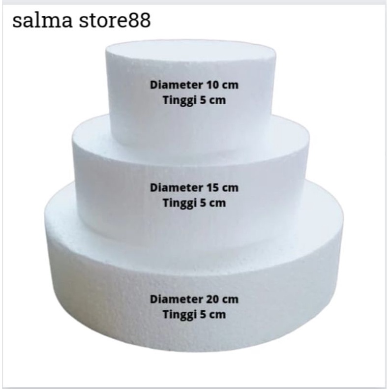 Jual STYROFOAM BULAT UNTUK DUMMY CAKE STYROFOAM ALAS KUE Shopee