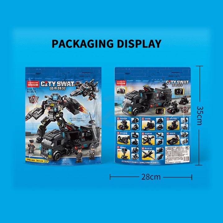 Jual 1 Pc Mainan Bricks/Balok City SWAT Bentuk Mobil/Robot/Pesawat 27 ...