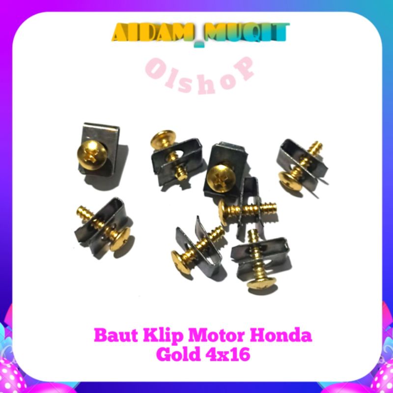 Jual Pcs Baut Emas Baut Klip Beat Baut Klip Honda Baut Klip Body Motor Honda Matic Baut Klip