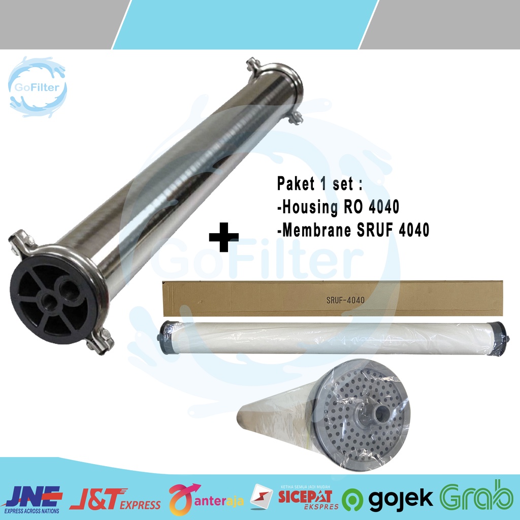 Jual PAKET HOUSING MEMBRAN RO 4040 SS STAINLESS + MEMBRAN UF 4040 ...