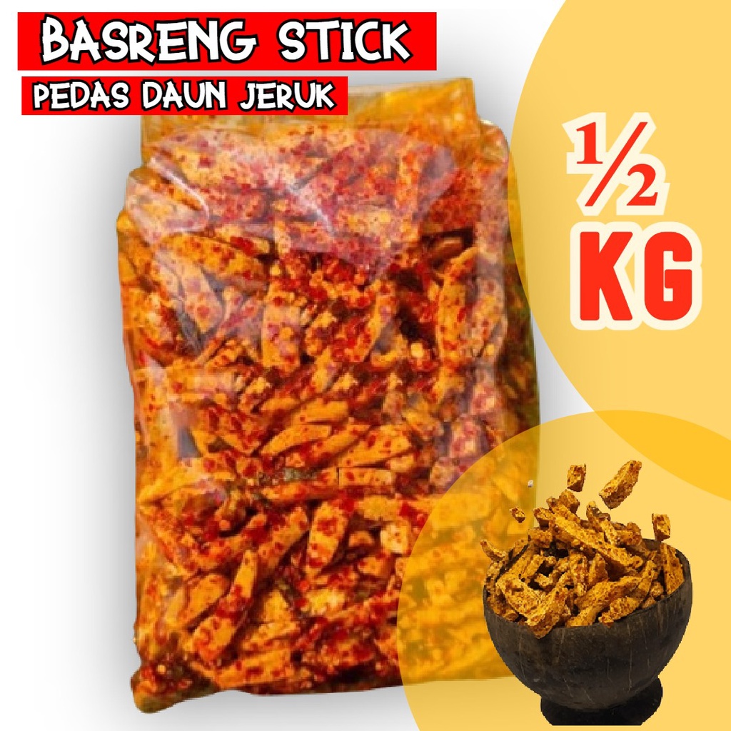 Jual Gram Basreng Pedas Daun Jeruk Basreng Stik Pedas Daun Jeruk