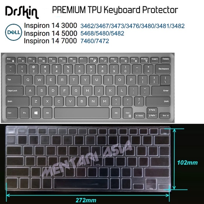 Rainbow Keyboard Skin For Dell Inspiron 15 3000 5000 7000 & 17 5000 | Dust-Proof Protection