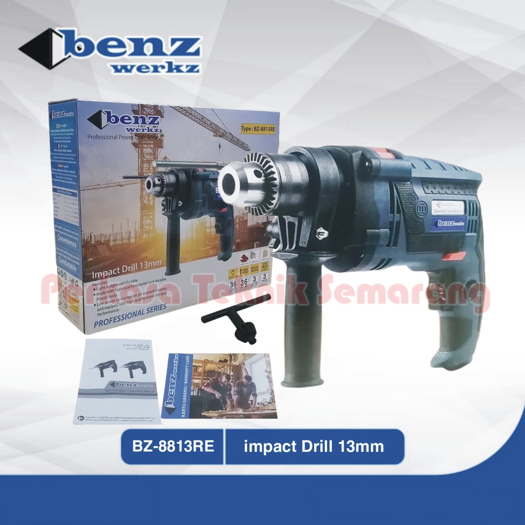 Jual Mesin Bor Tembok Beton 13mm BENZ BZ8813RE Impact Drill 13 Mm BZ 8813RE Shopee Indonesia