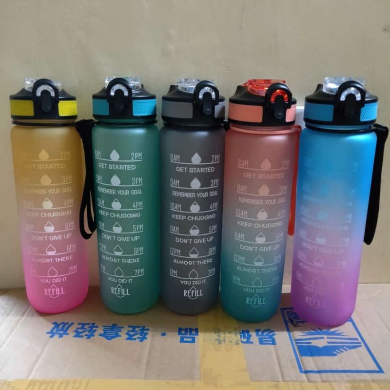 Jual Botol Minum 1 Liter Slim BPA Free - Botol Minum Viral 1000ml ...