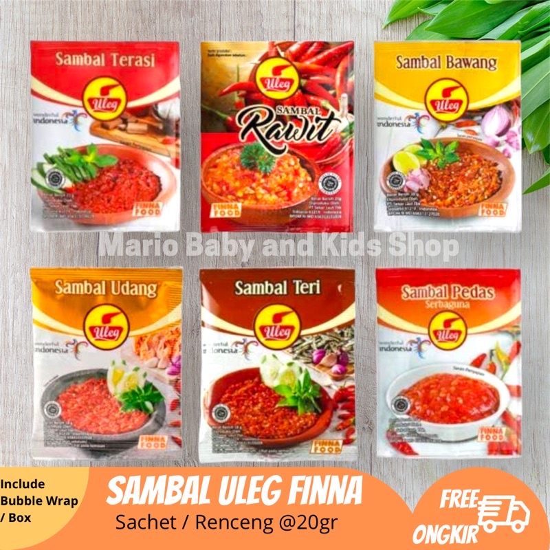 Jual Sambal Uleg Finna 1 Sachet Renceng Sambel Uleg Shopee