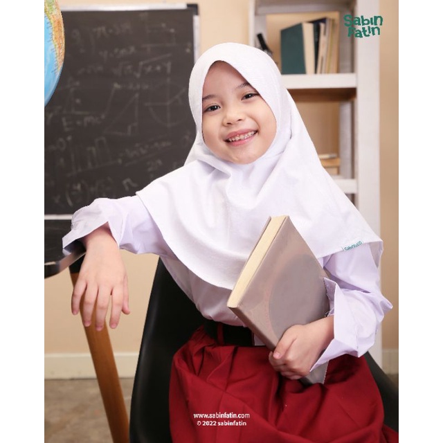 Jual Jilbab anak warna putih white FJ001 size S M L XL XXL | Shopee