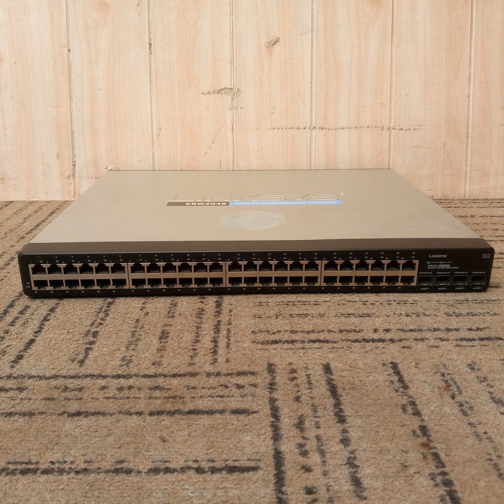 Jual Switch Hub Gigabit 48 Port Linksys SRW2048 Manageable Support WEB