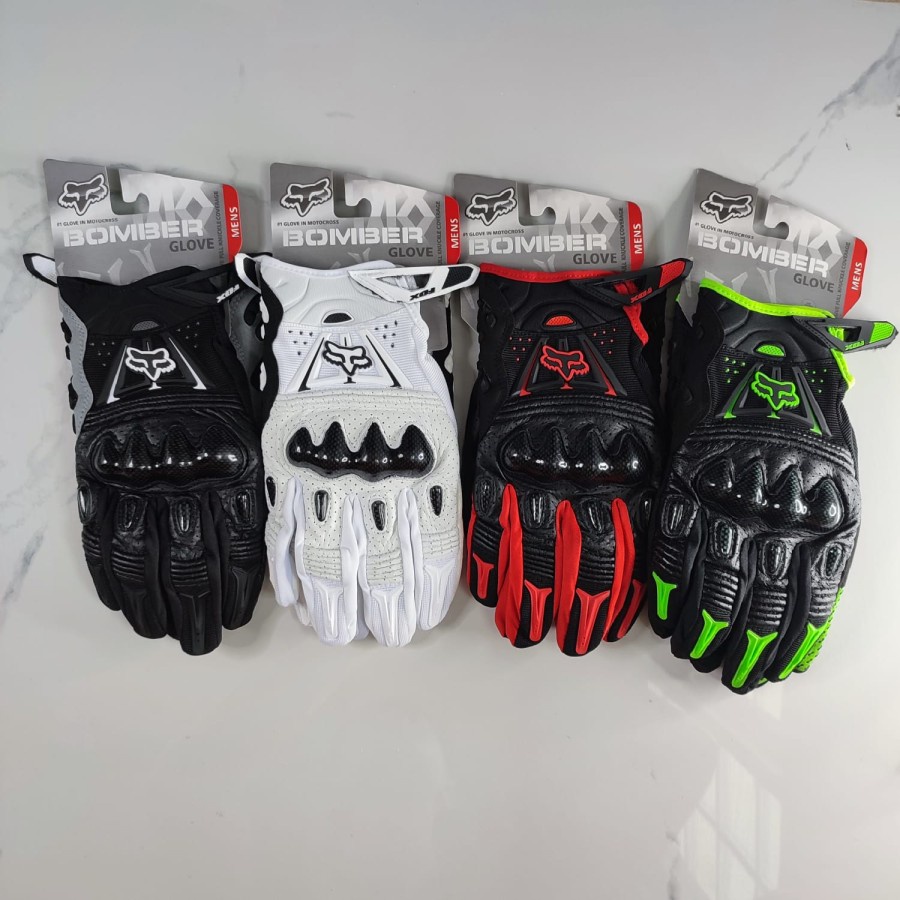 Jual FOX Bomber CE Carbon Kevlar Motocross Gloves Sarung Tangan Motor ...