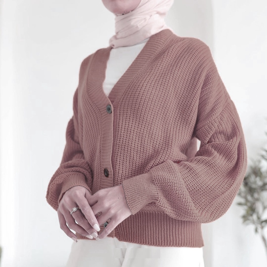 Jual Cardigan Rajut Wanita Crop Korea Kardigan Crop Polos CARRA