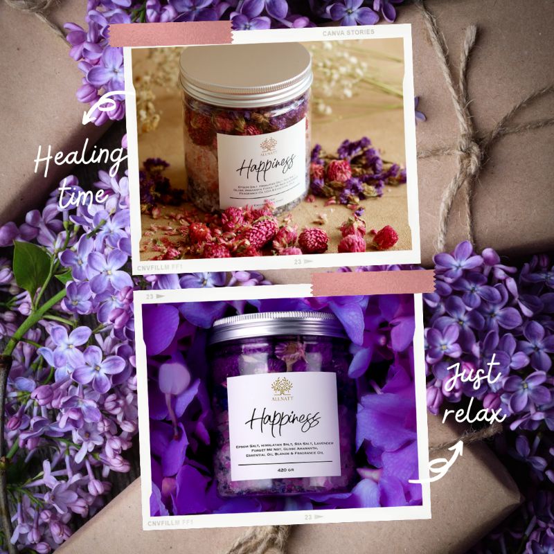 Jual ALLNATT Ultimate Bath Soak - Salts & Flower Happiness/ Bath Salt ...